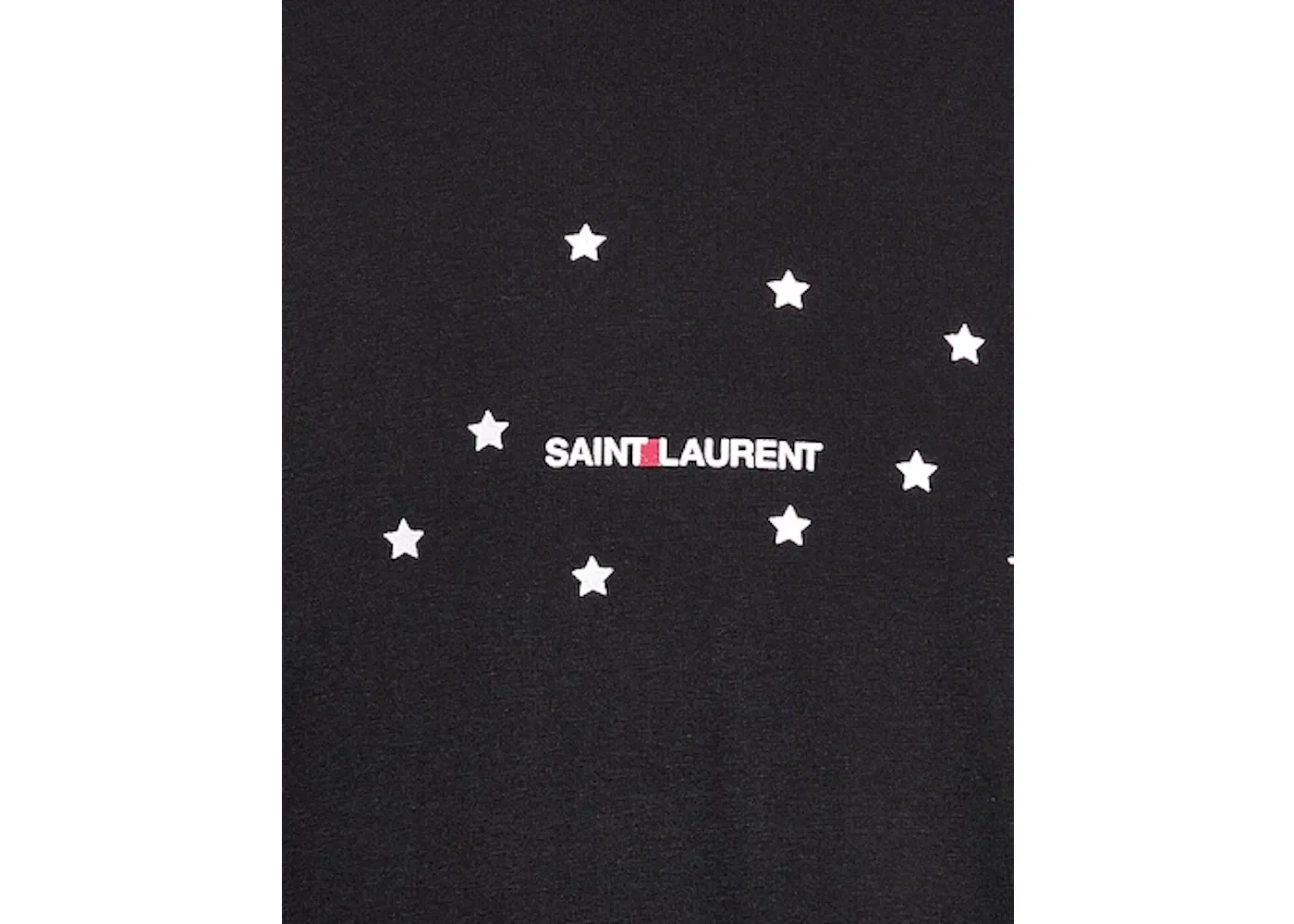 Футболка с принтом Saint Laurent Constellation Stars Archive Logo T-shirt, Black — фото 2