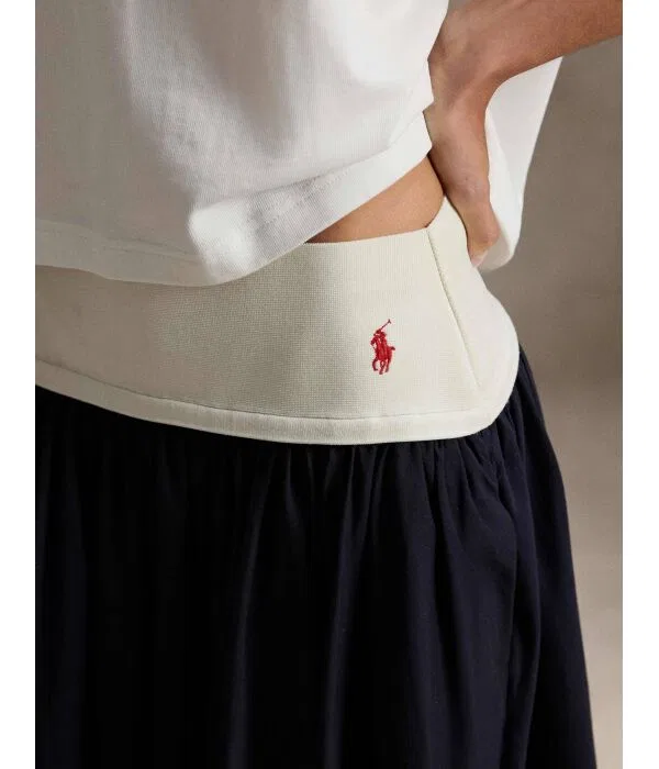 Женская юбка-клеш из хлопка Polo Ralph Lauren, Blu Marino — фото 4