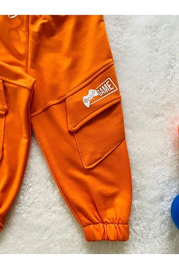Детские спортивные штаны для девочек хлопковые Bediş Baby Clothes, Oranj — фото 2