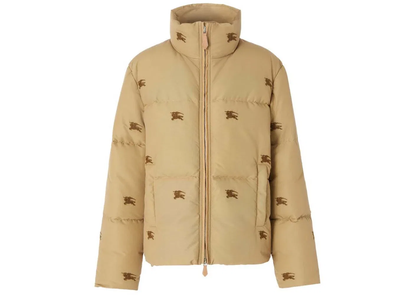 Мужская куртка-пуховик нейлоновая с вышивкой Burberry, Camel