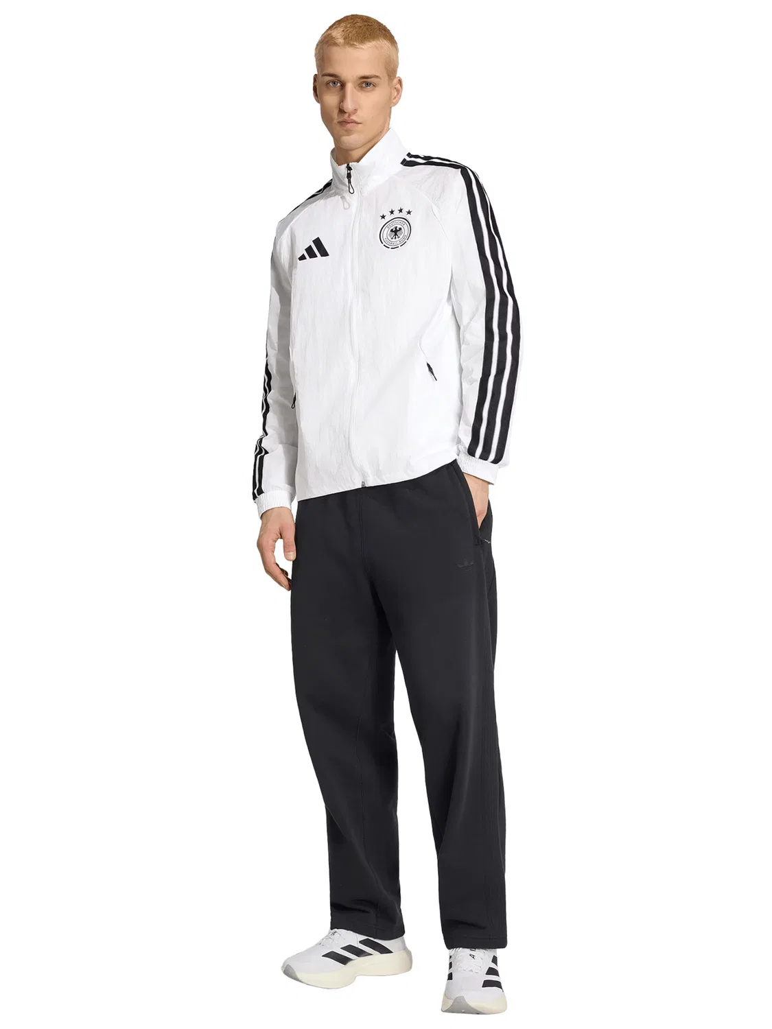 Спортивная куртка Adidas Performance белого цвета — фото 3