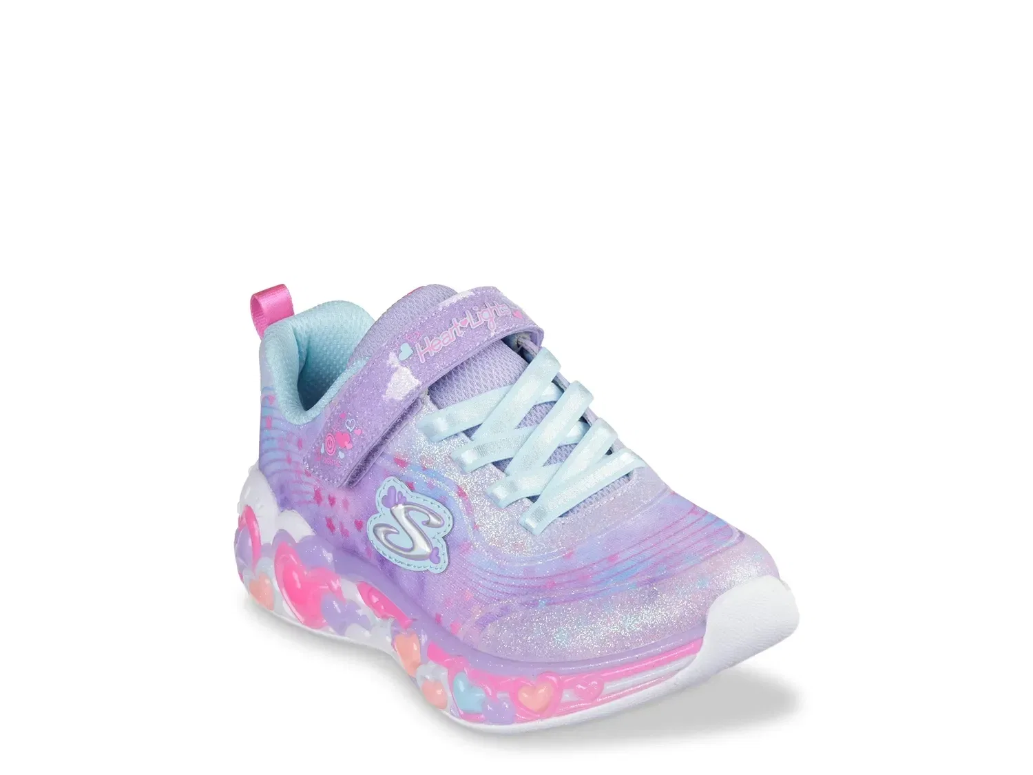 Кроссовки светящиеся Eternal Heart Lights Skechers, фиолетовый