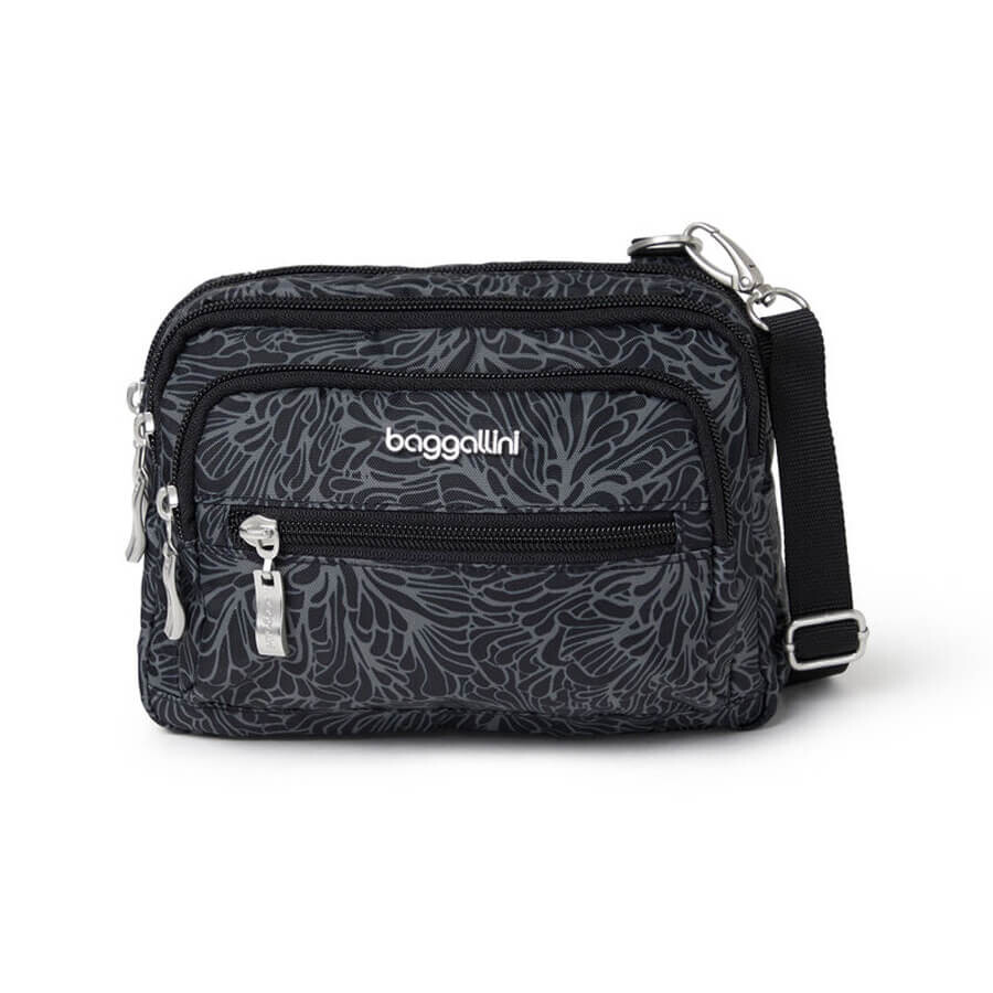 

Сумка Baggallini Triple Zip, черно-серый, Черный, Сумка Baggallini Triple Zip, черно-серый