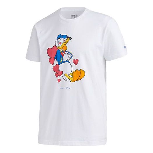 

Футболка neo x disney crossover donald duck printing casual short sleeve white Adidas, белый
