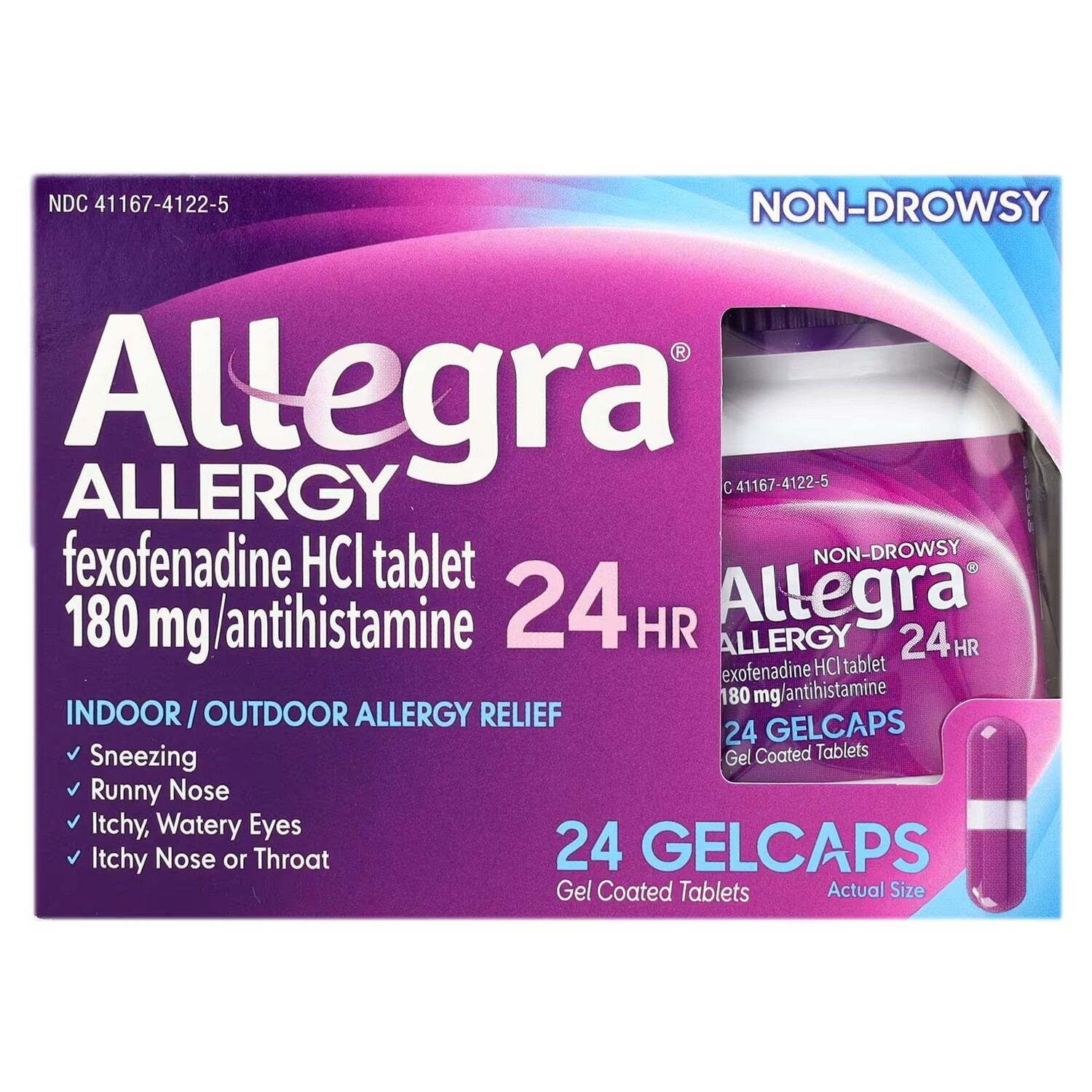 

Allergy 24H, 24 Желатиновых капсулы Allegra