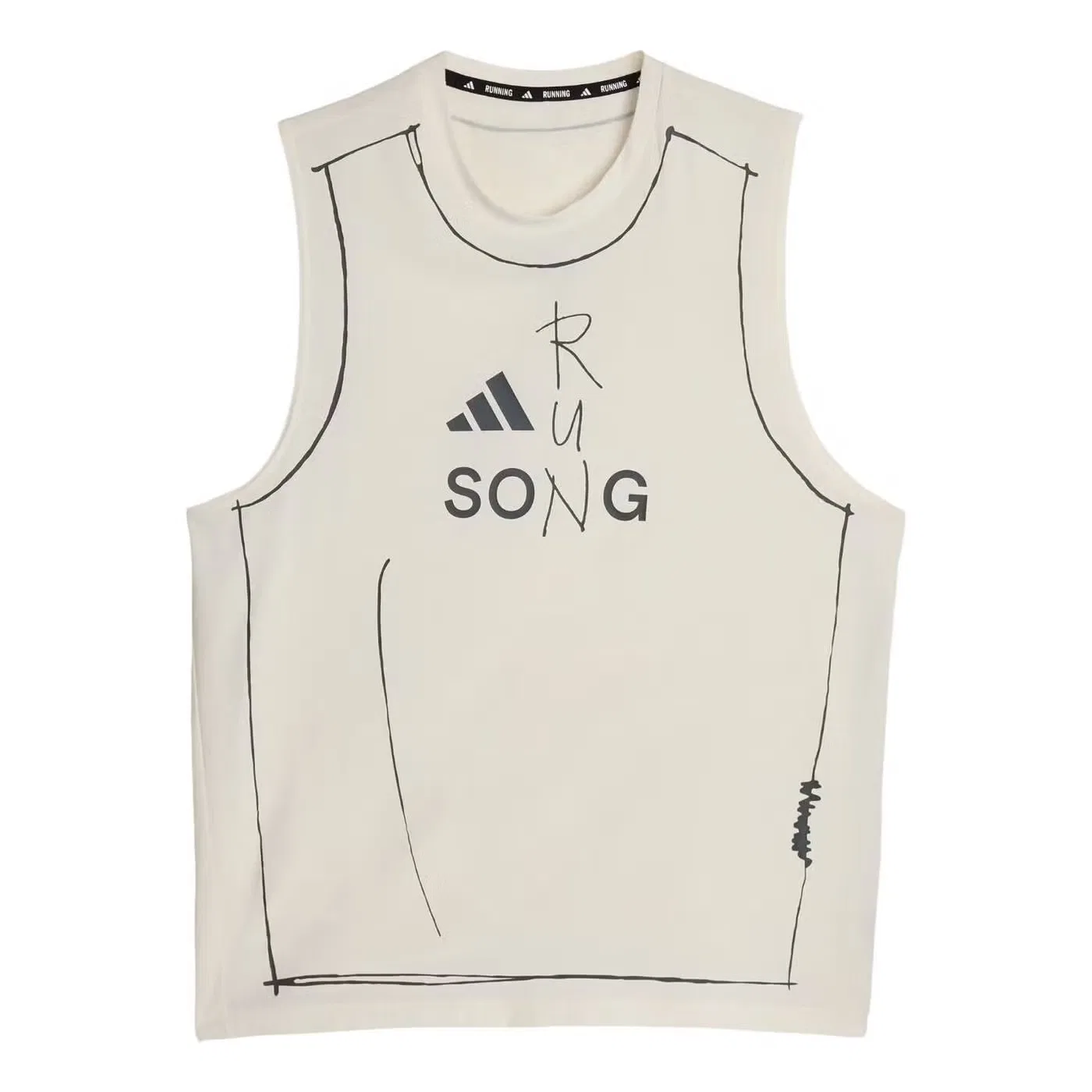 Майка белая Adidas, белый