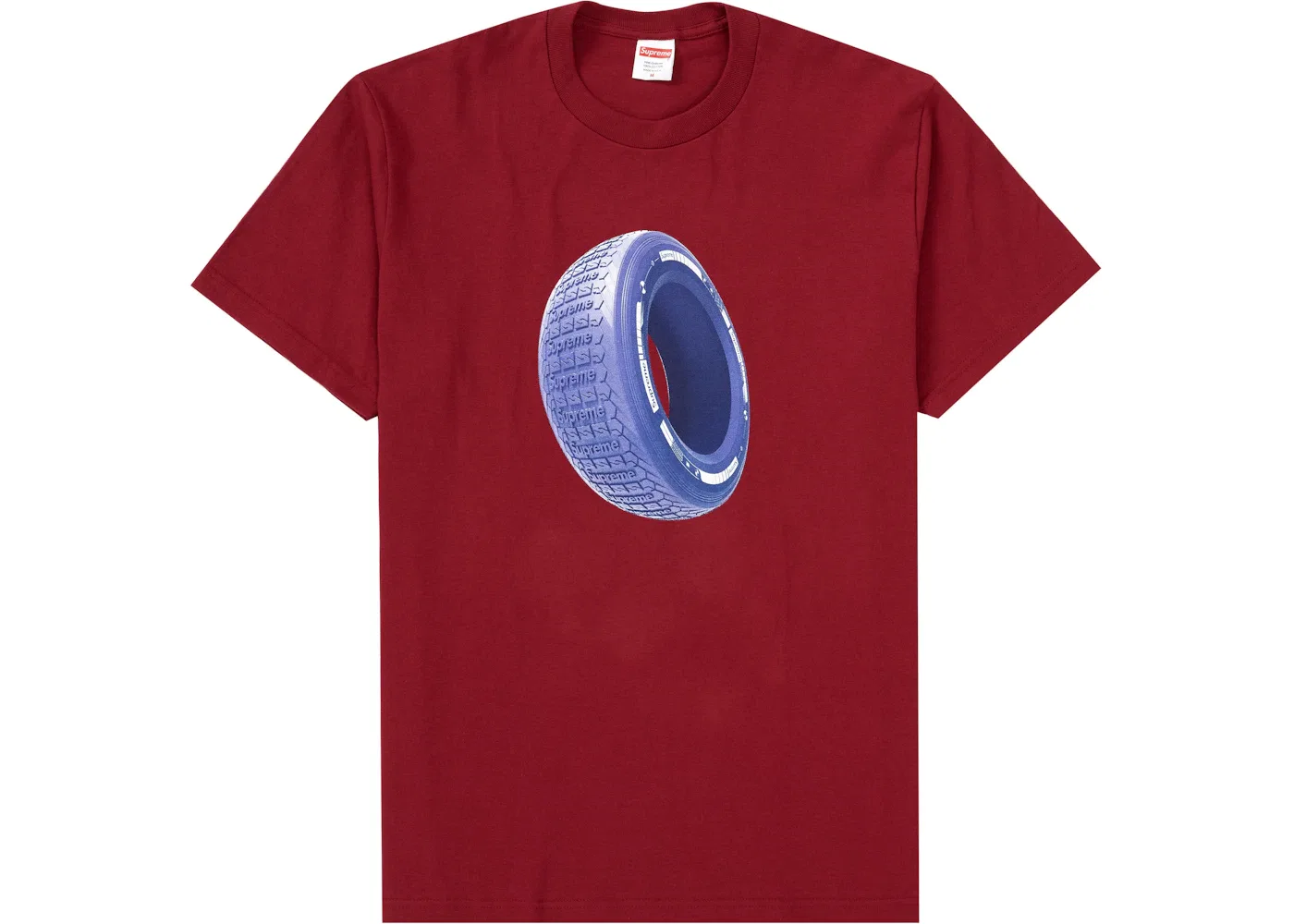 Мужская футболка с принтом Tire Tee Supreme, цвет Cardinal