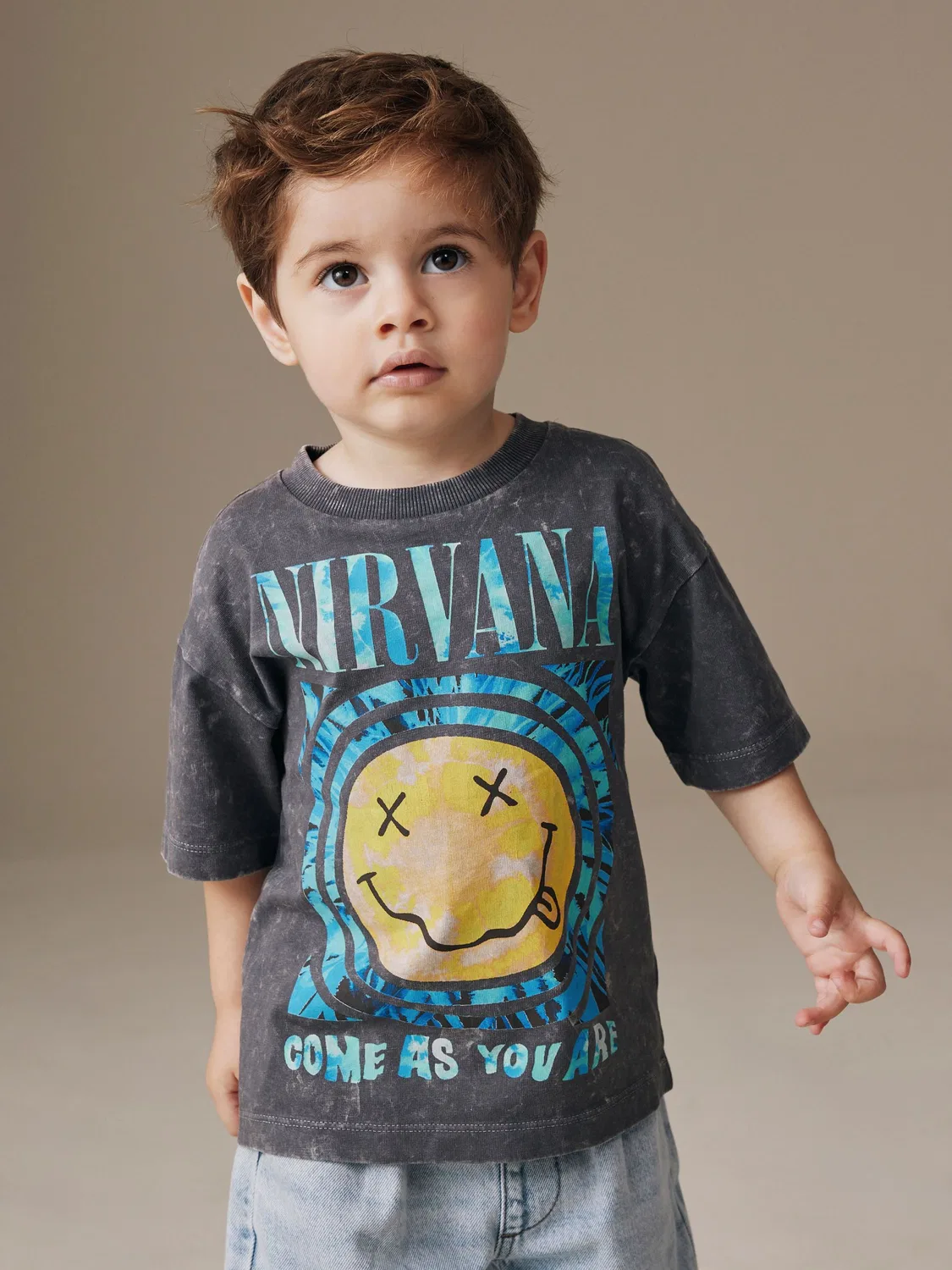 Футболка с графическим принтом Nirvana Next, серый