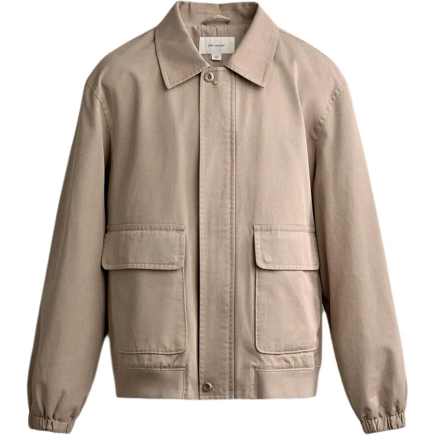 Мужское пальто с лацканами, прямого кроя, Dark Taupe, ZARA