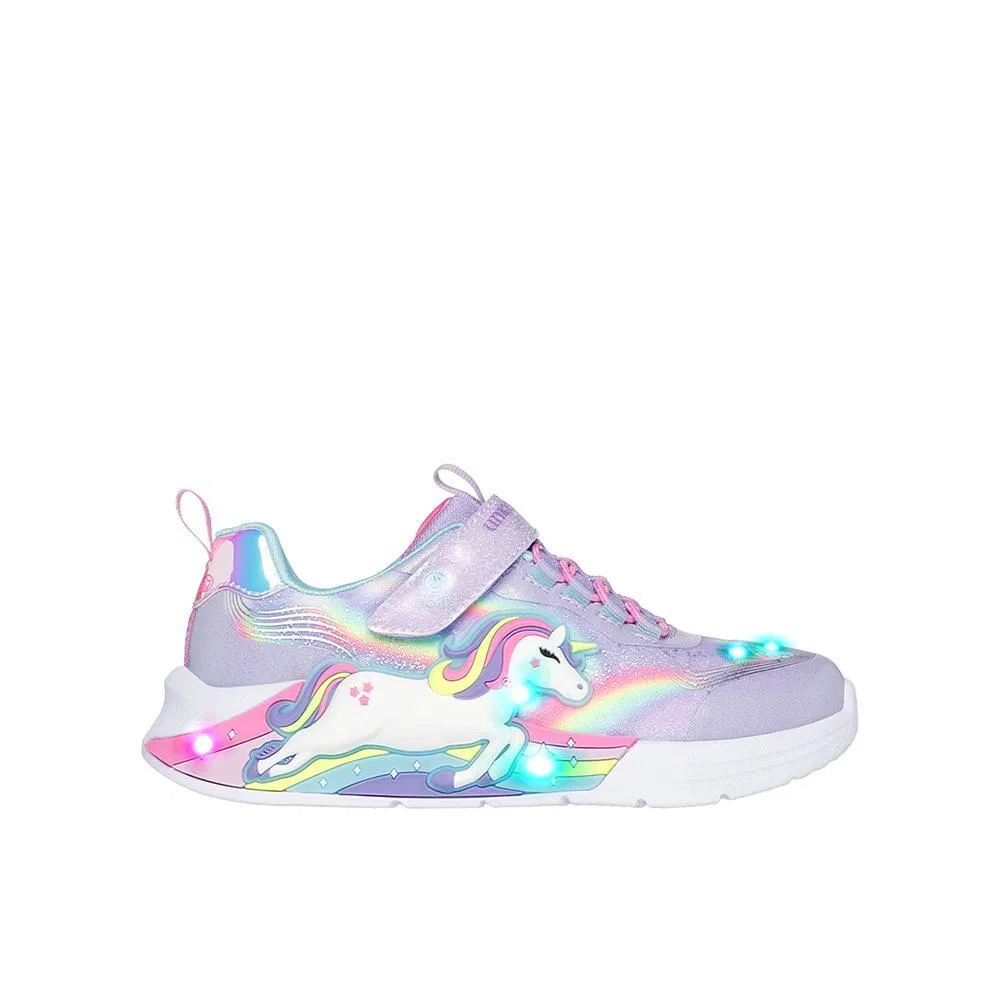 Детские кроссовки для девочек с подсветкой Unicorn Chaser Skechers, Violett Rosa
