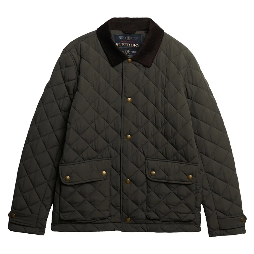 Мужская стеганая куртка-коуч Quilted Estate Coach Superdry, Green — фото 3