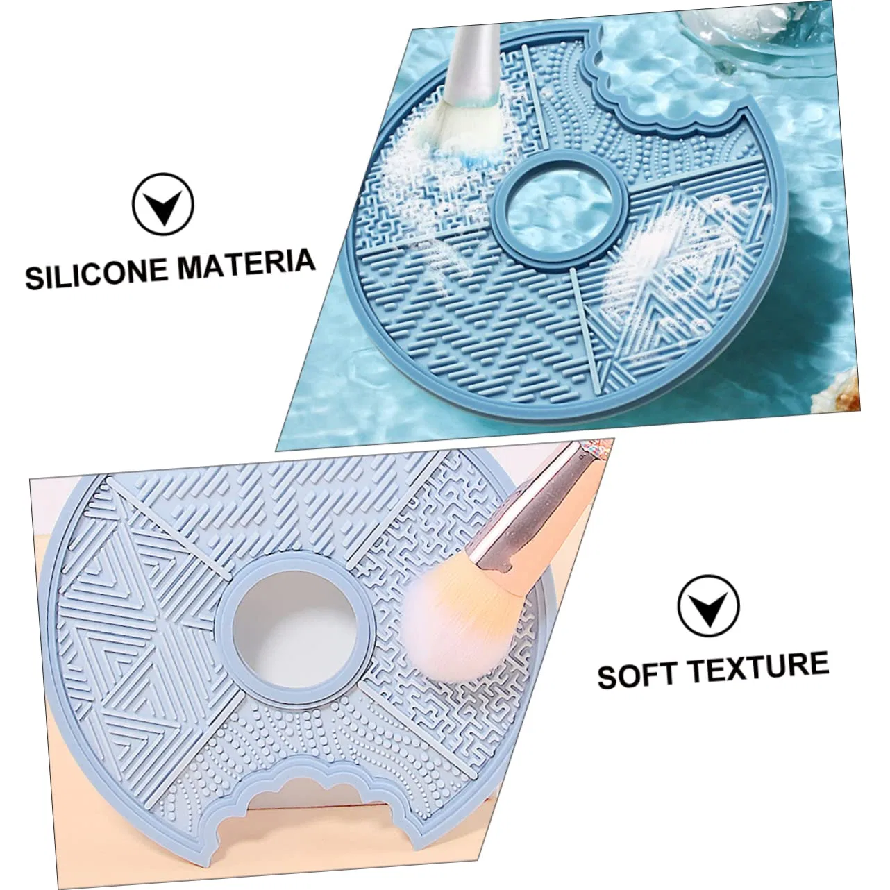 Набор для чистки кистей, Silikon, 2 шт, WRITWAA, 13.66x13.66x1 см, Blau — фото 4