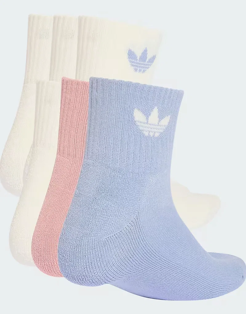 Носки средние Mid Ankle 6 пар Adidas Originals, Chalk Blue/Wonder Mauve — фото 2