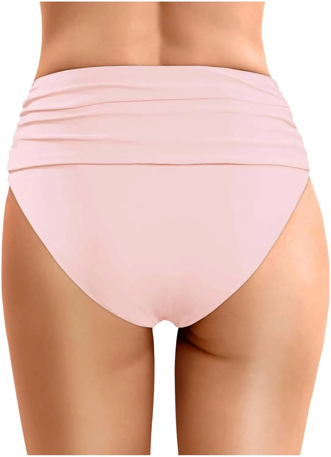 Женские высокие бикини-шорты с утяжкой Generic, Light Pink — фото 2