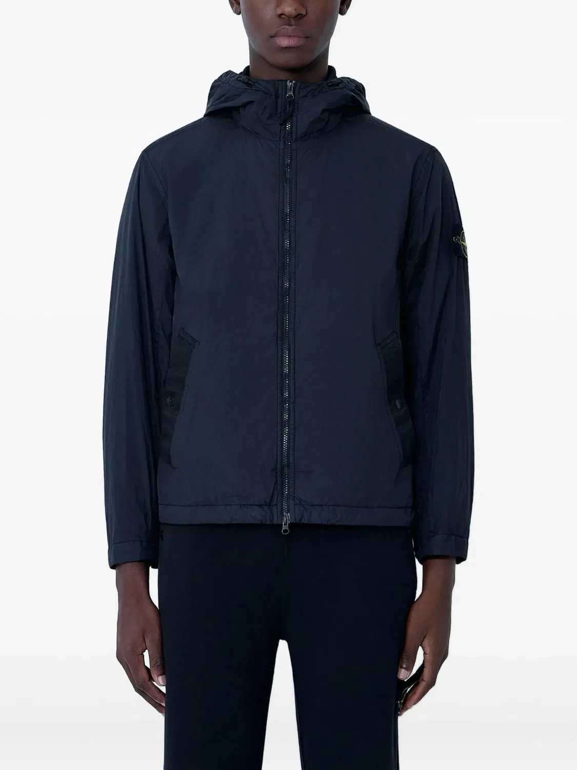 Куртка с капюшоном и логотипом компаса Stone Island, темно-синий
