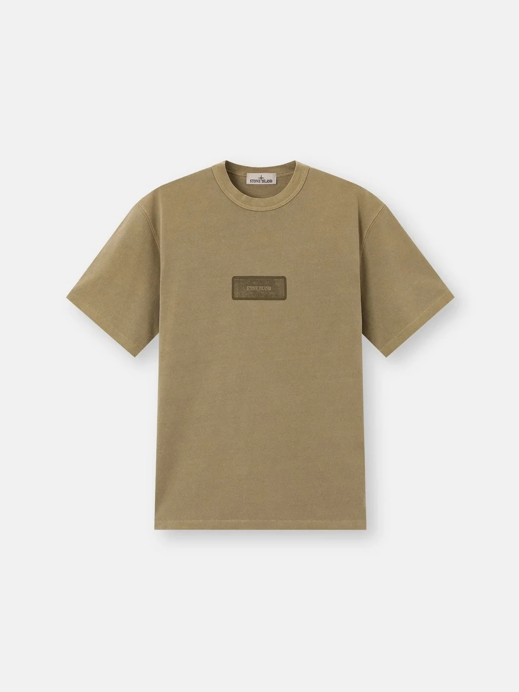 Мужская футболка Stone Island Regular-fit With Rectangular Print, военный зеленый — фото 2