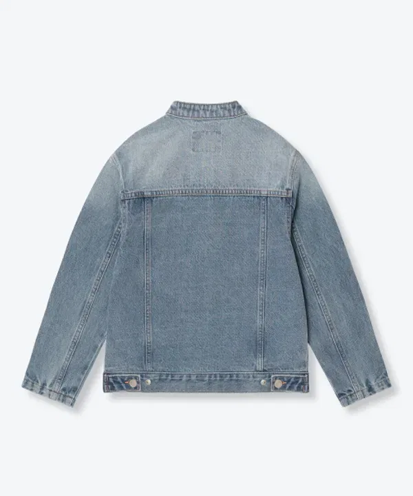 Джинсовая куртка-рейсер, Musinsa Standard Kids, Light Indigo — фото 4