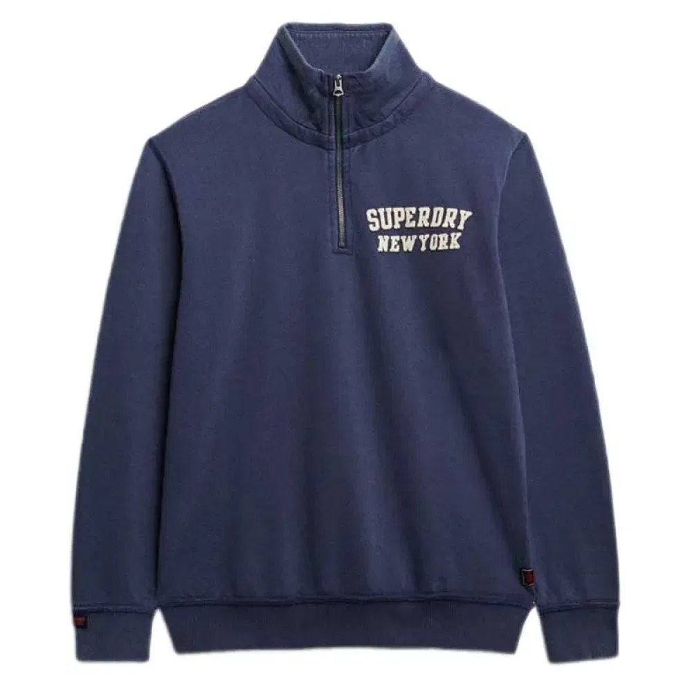 Свитшот с полузастежкой Vintage Athletic Superdry, синий