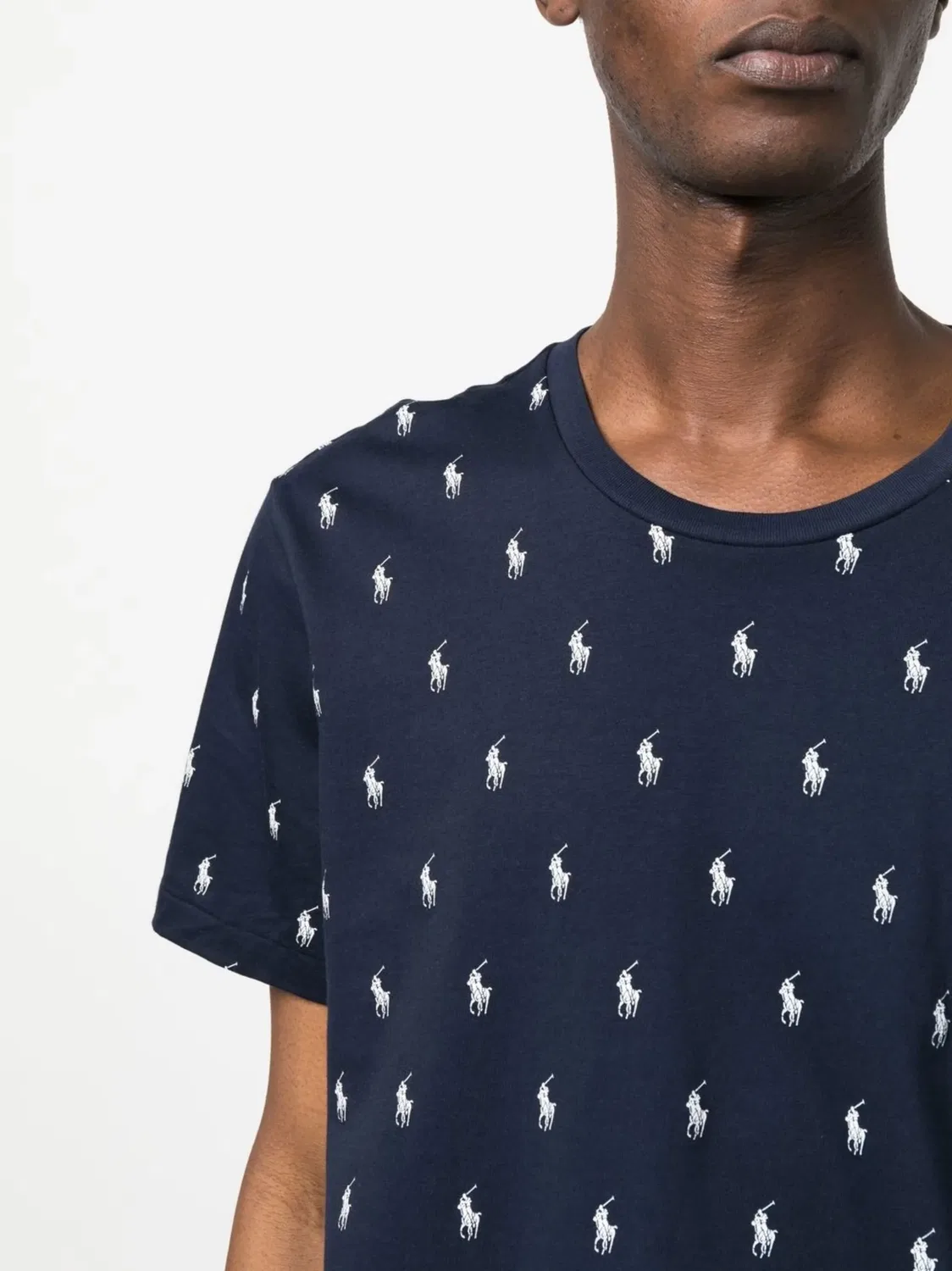 Футболка с логотипом темно-синего цвета Polo Ralph Lauren, темно-синий — фото 3