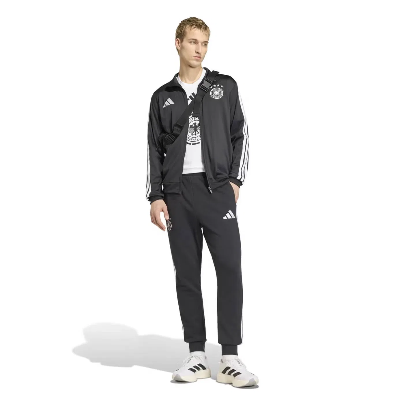 Куртка на молнии Germany DNA Adidas, черный — фото 4