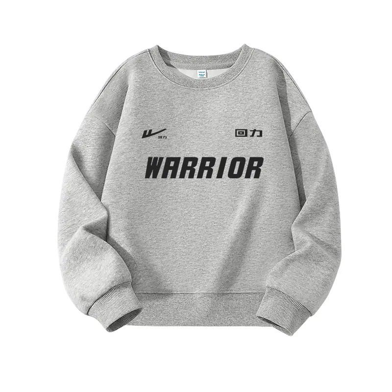 Детский свитшот с круглым вырезом Gray/H Black Label WARRIOR