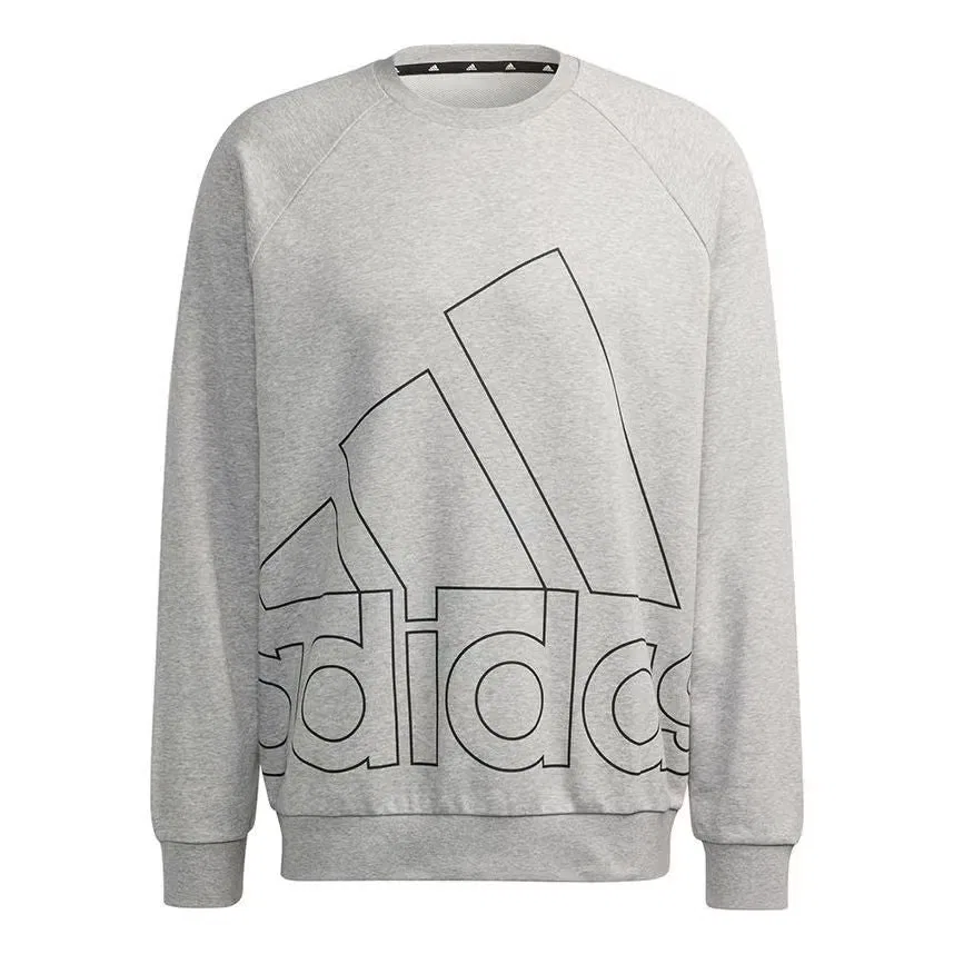 Свитшот с принтом логотипа Big Lo Swt Ft Adidas, светло-серый