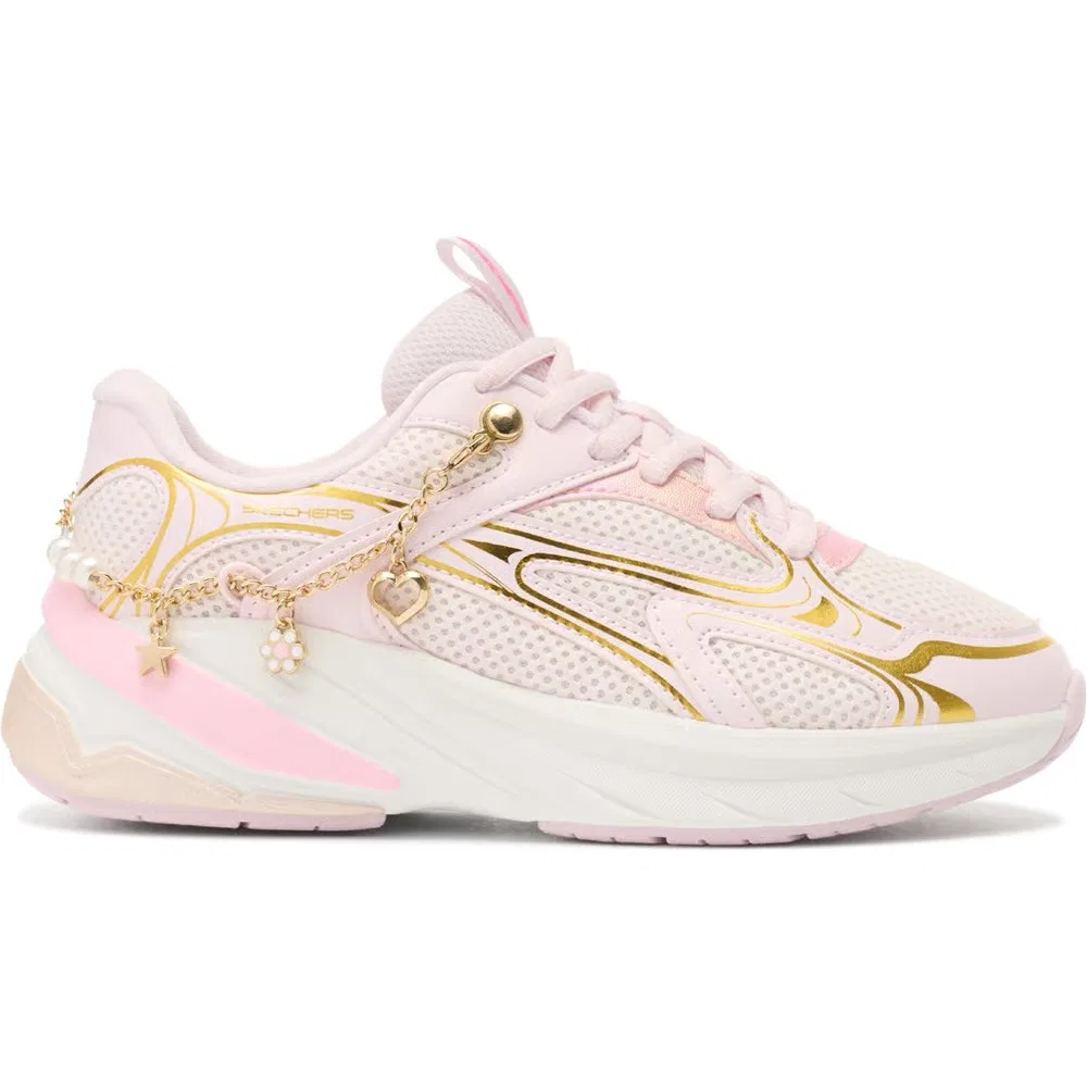 Детские уличные кроссовки S2K Skechers, Pink Metallic Multi — фото 2