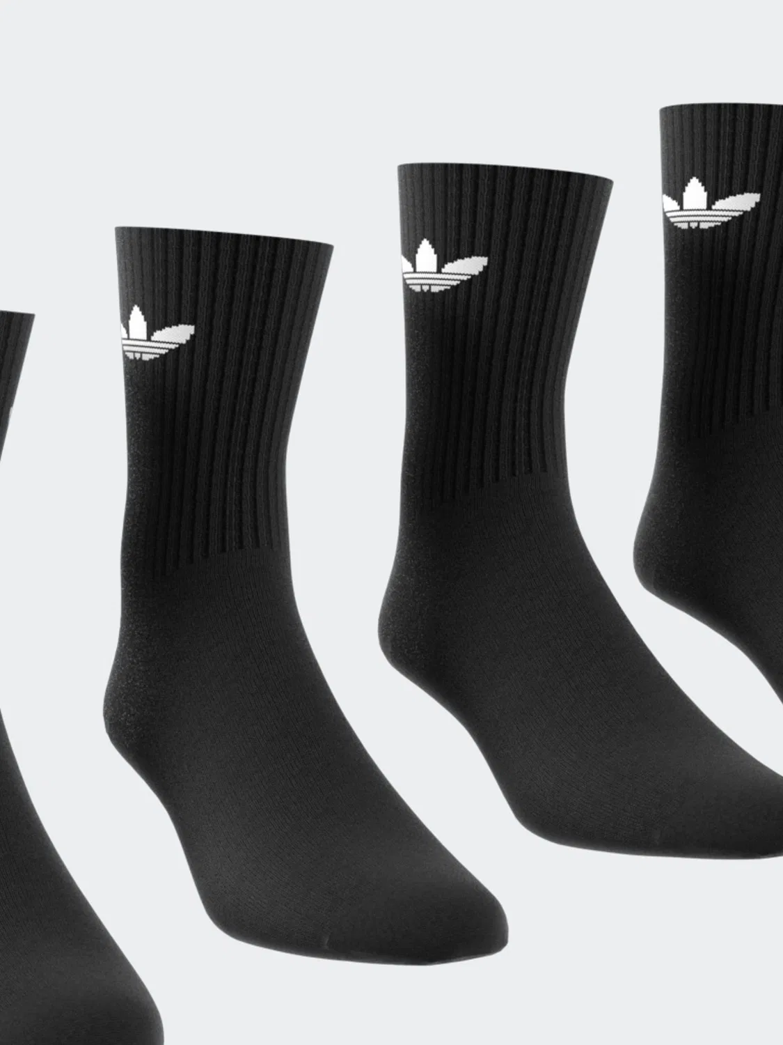 Носки, повседневные, Trefoil Cushion Crew adidas, черный/белый — фото 2