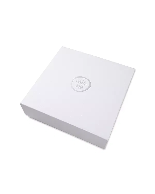 Детский комплект для новорожденных хлопковый Welcome To The World Six Piece Gift Box Set Little Me, белый — фото 4