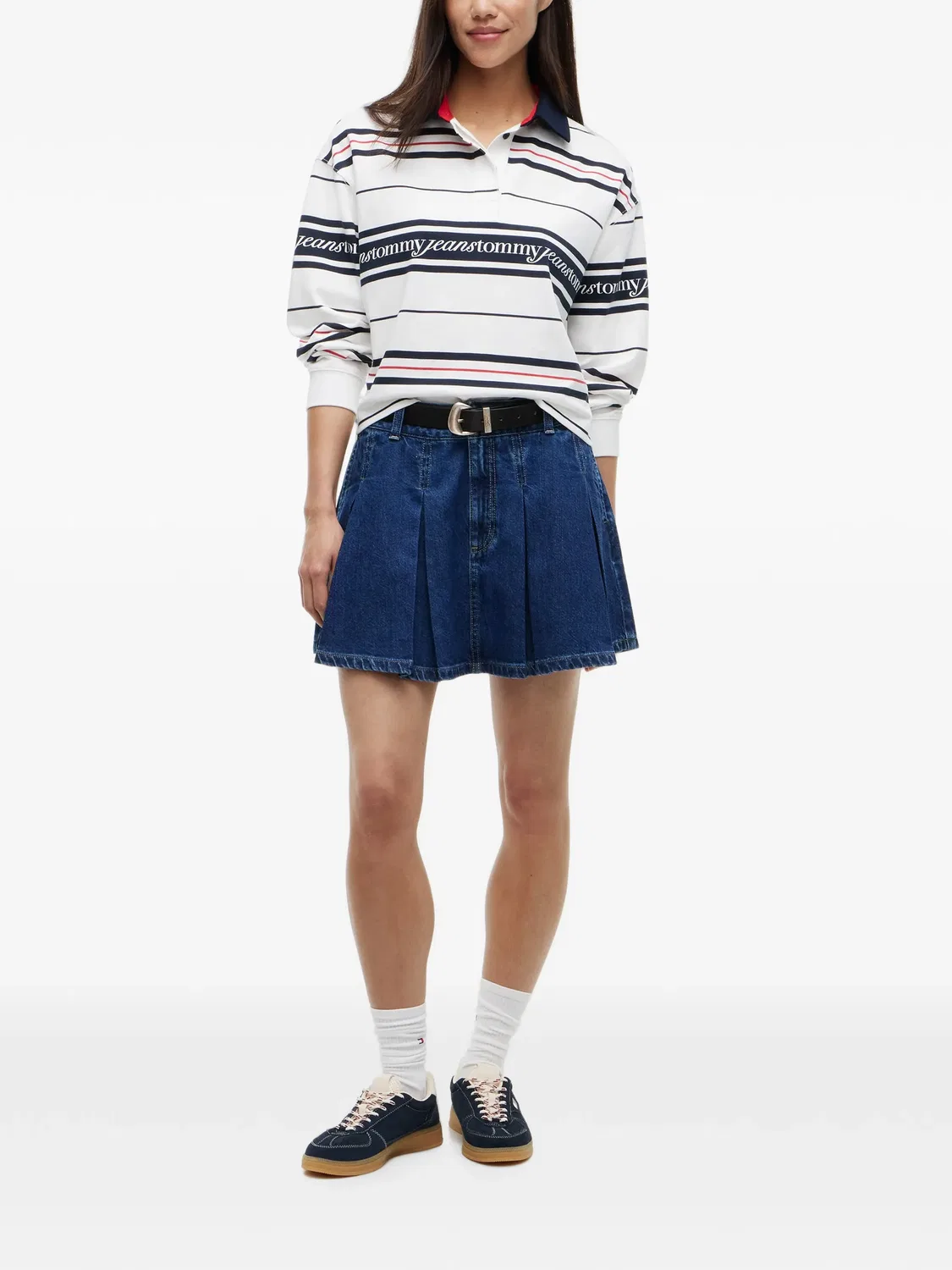 Плиссированная мини-юбка Tommy Hilfiger, синий — фото 2