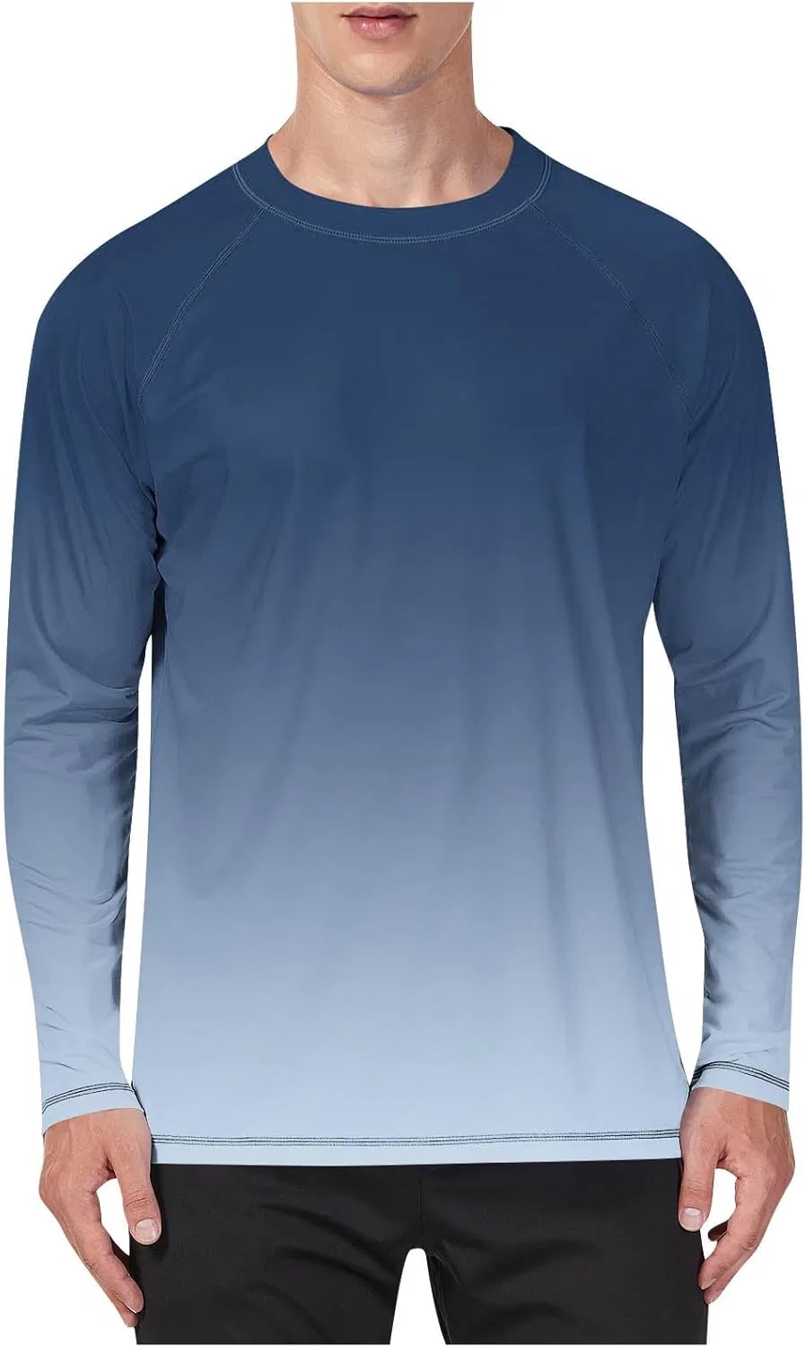 Мужская футболка с длинным рукавом градиент, Regular Fit, Dark Blue
