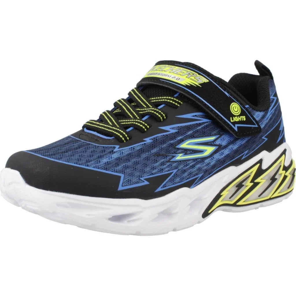 Детские кроссовки для мальчиков с подсветкой Light Storm 2.0 Bolt-Brights Skechers, Schwarz