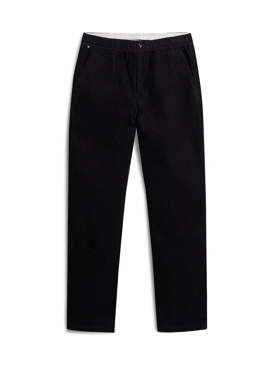 Брюки-чиносы TOMMY HILFIGER Regular 'Dover' черного цвета