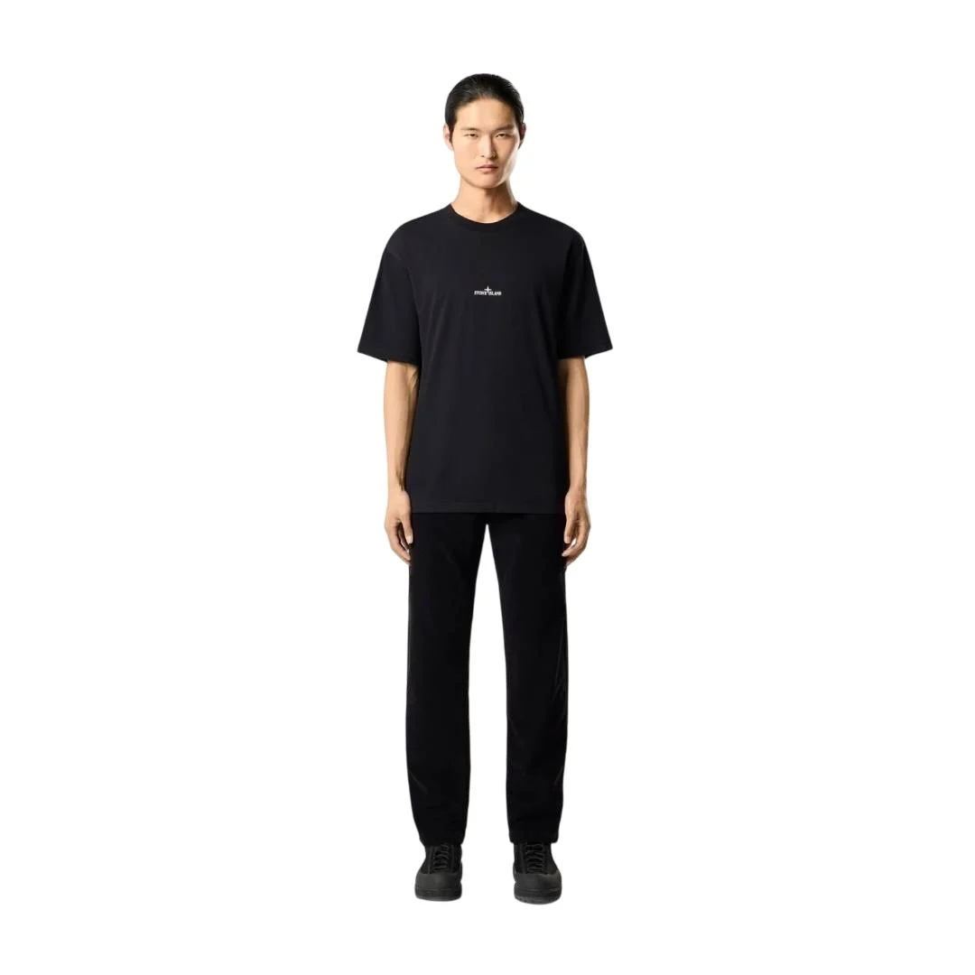 Мужская футболка Stone Island Regular-fit With ‘mud’ Print, черный