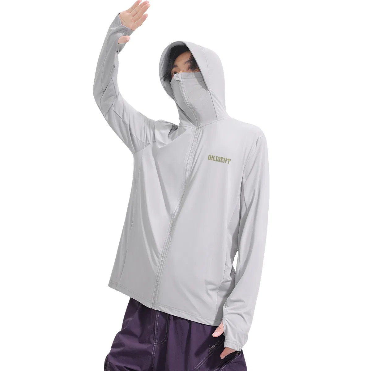 Детская одежда для защиты от солнца с логотипом MINISO, Light Gray