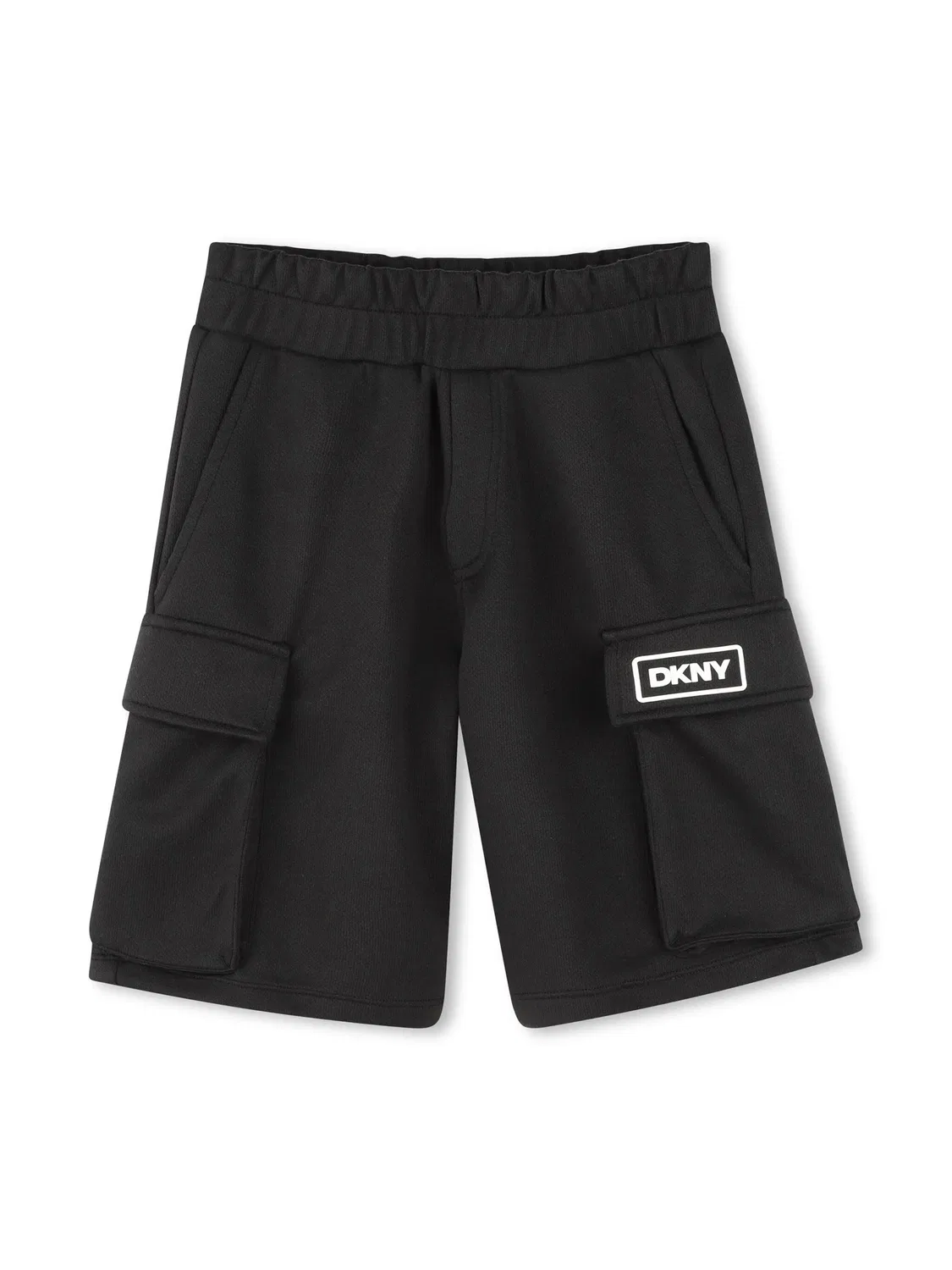 Шорты с логотипом из пике DKNY, черный