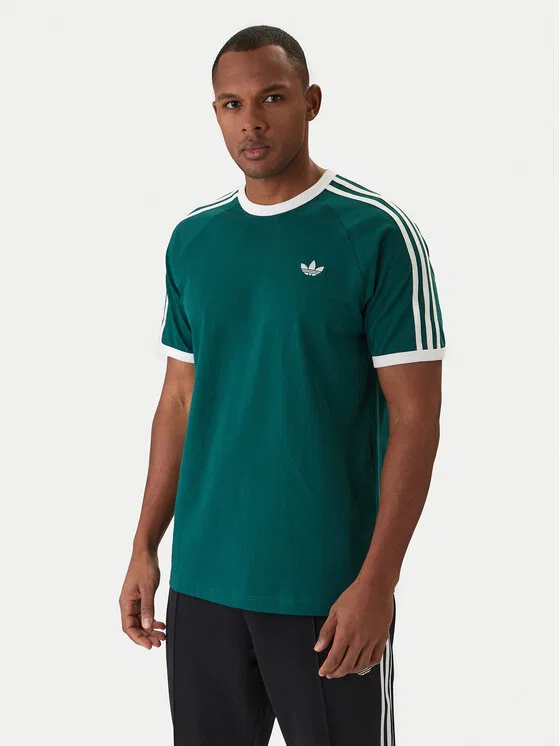 Футболка regular fit 3-Stripes Adidas, зеленый