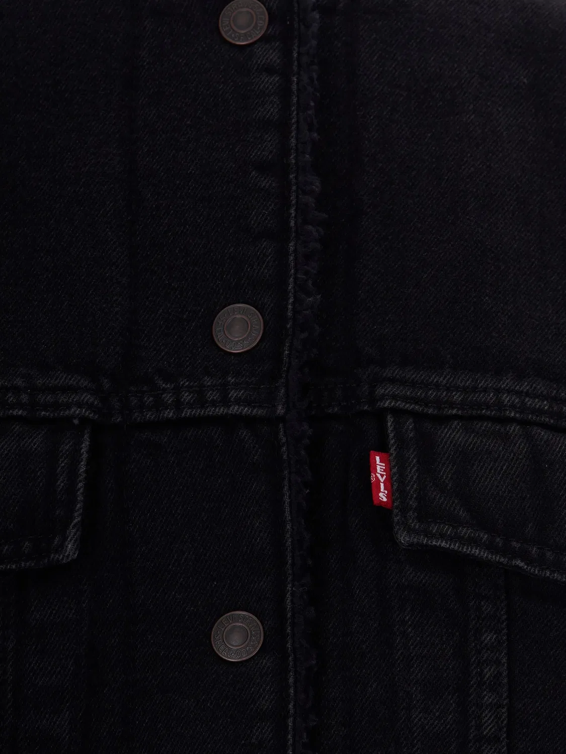 Джинсовая куртка с флисовой отделкой Levi's, черный — фото 2