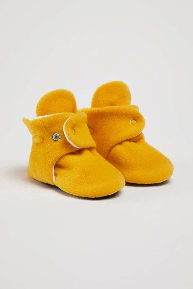 Детские домашние тапочки для новорожденных с органическим хлопком Babyzilla, Yellow