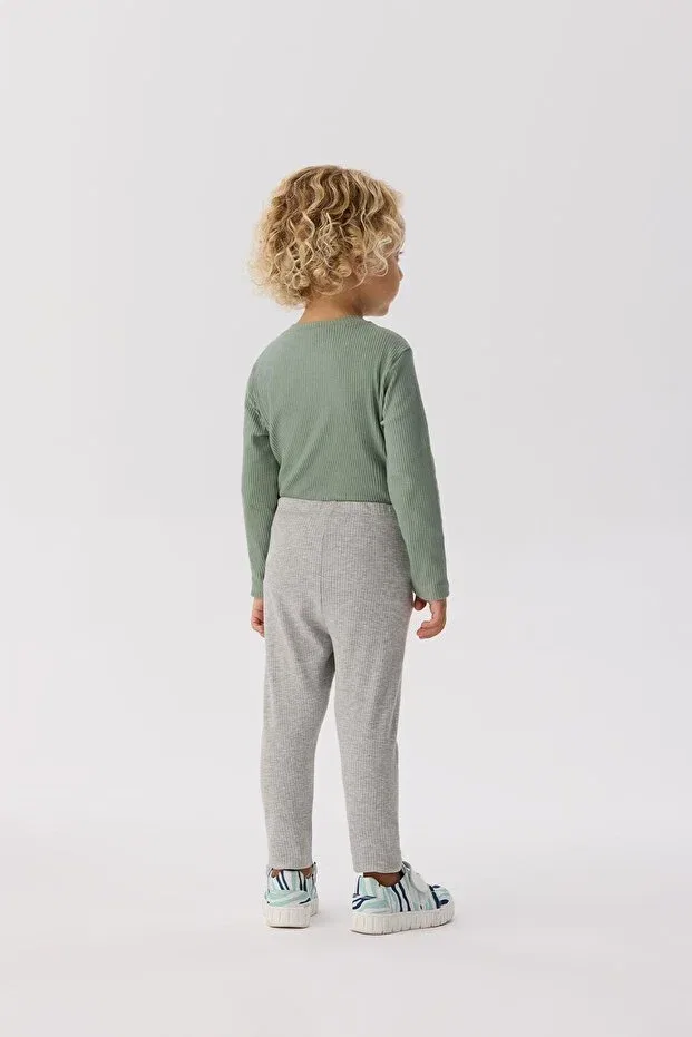 Детские леггинсы для девочек однотонные Nebbati Basic, Gray — фото 4