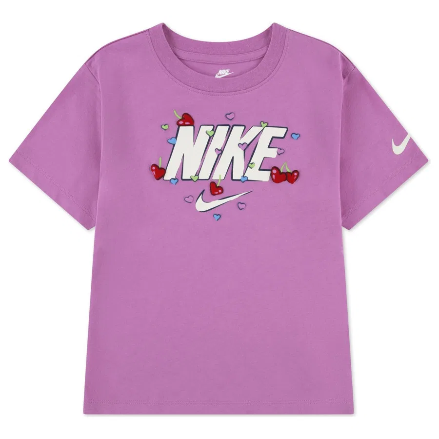 Детская футболка с принтом Boxy Tee Nike, Розовый