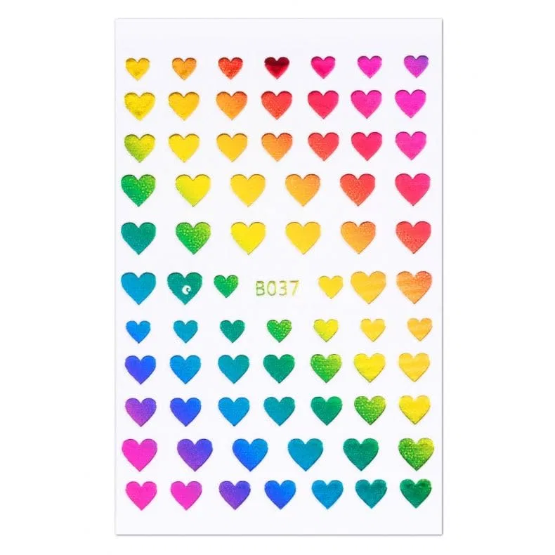 Наклейки для ногтей Cupio Love B037 Rainbow, 1 шт.
