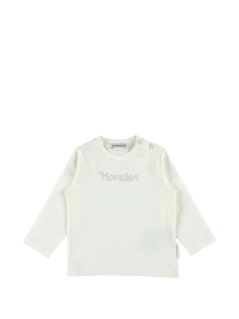 Логотип-вышитые брюки и толстовка комплект Moncler Enfant, бежевый — фото 2