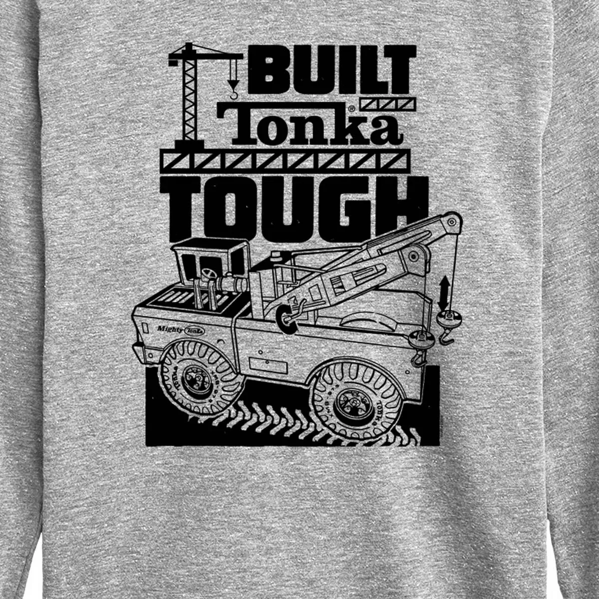 Детское футболка с длинным рукавом с принтом Tonka Built Tonka Tough Tonka, Athletic Heather — фото 2
