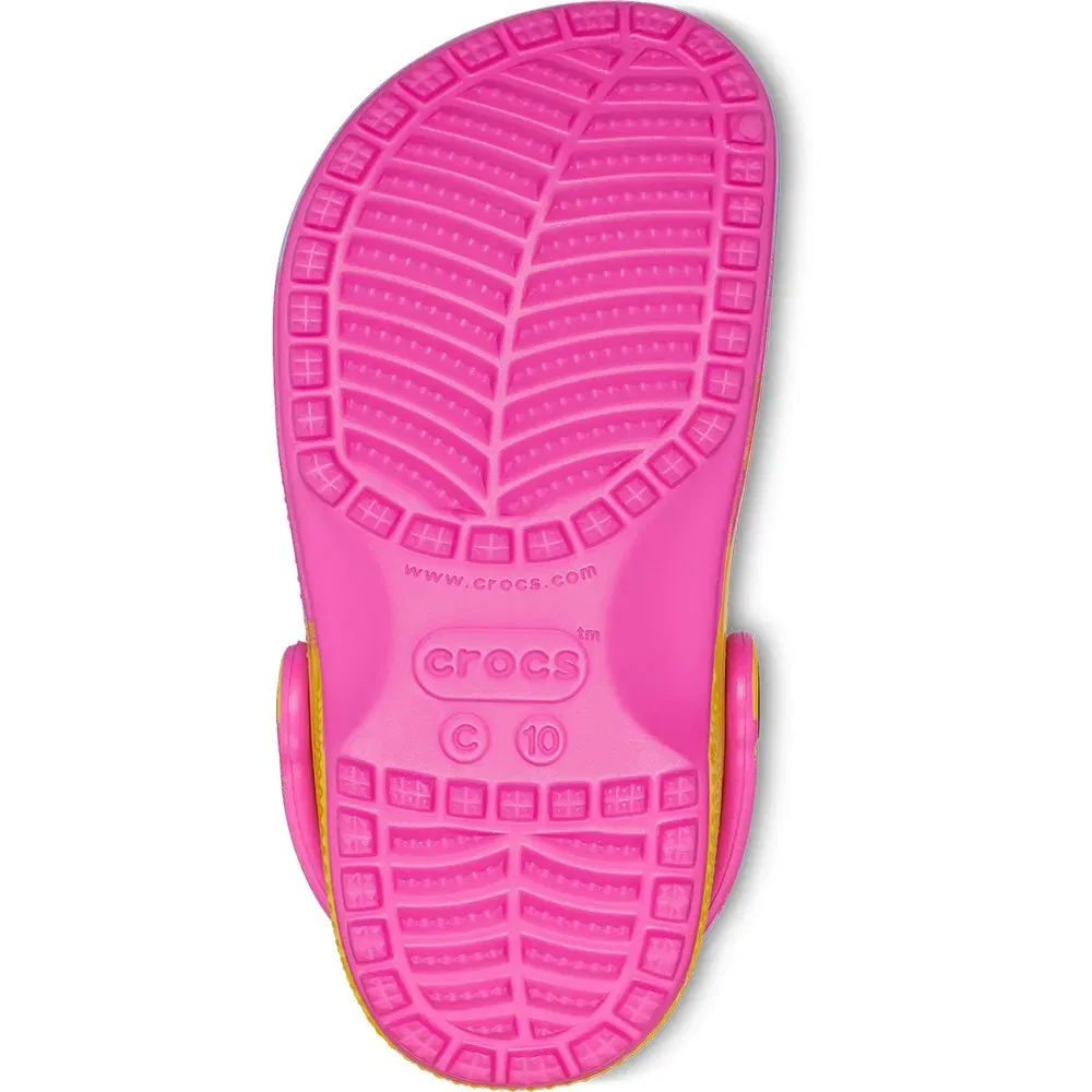 Детские шлепанцы-клоги с градиентом Classic Ombre Crocs, Pink — фото 2