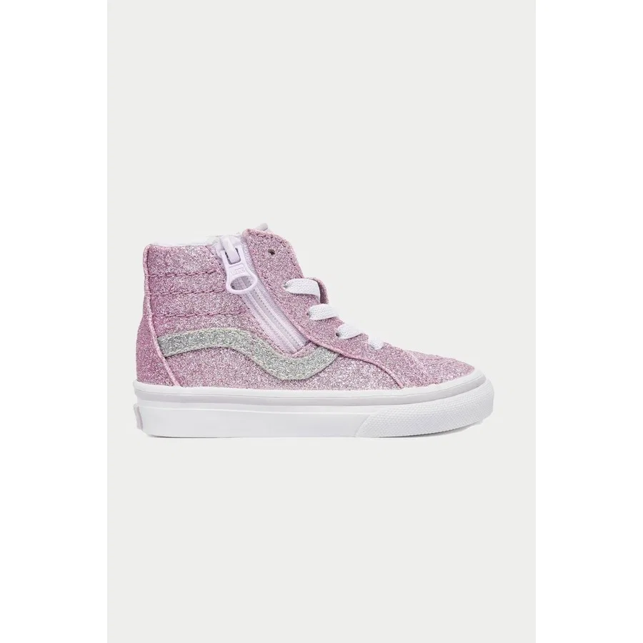 Детские кроссовки с фермуаром и шнуровкой, модель Sk8-Hi, Vans, Розовый