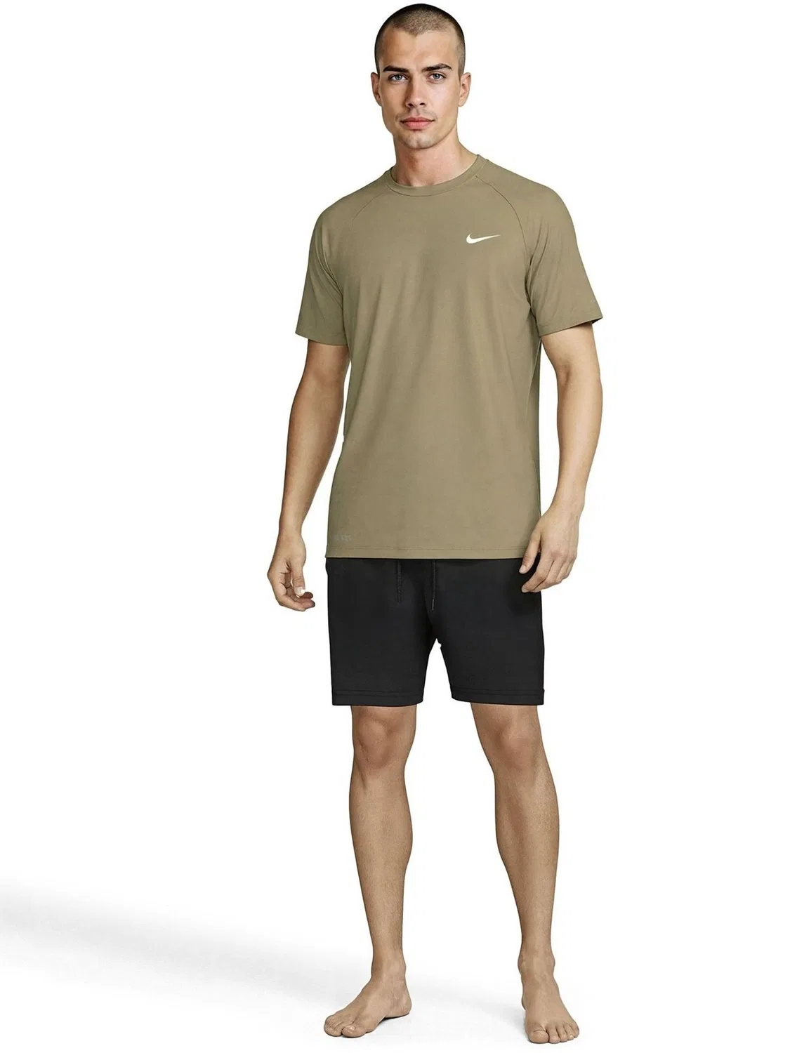 Рашгард Nike Natural Short Sleeve Hydroguard, натуральный — фото 4
