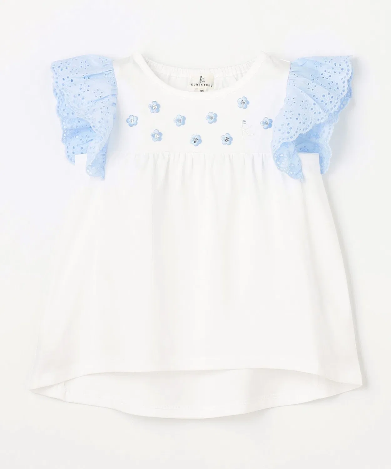 Детская туника для девочек с вышивкой petit fleur Kumikyoku KIDS, Blue — фото 2