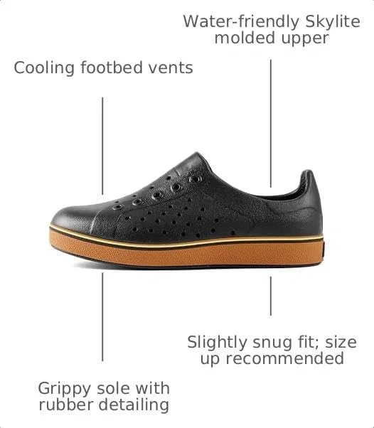 Детские слипоны-лоферы для мальчиков водонепроницаемые People Footwear, Ace Kids Really Black/Butter/Gum — фото 3