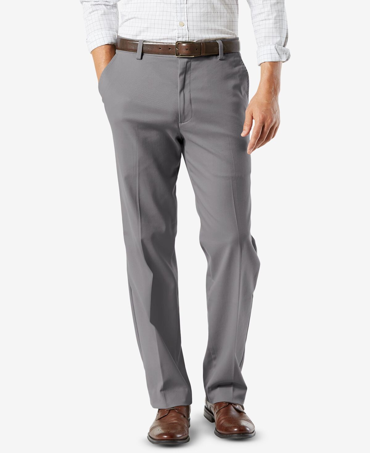 

Мужские брюки easy classic fit цвета хаки стрейч Dockers, мульти